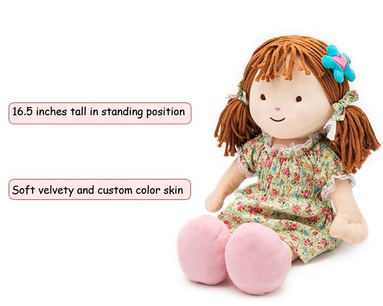 ICTI BSCI SEDEX Certified Custom Plush Rag Doll Soft Stuffed Toy