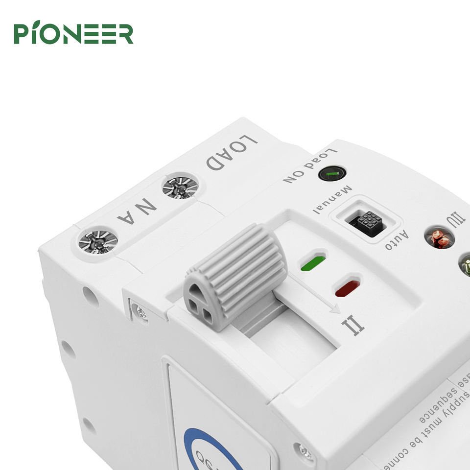 63A 2P Dual-Power Automatic Transfer Switch - DIN Rail, 230V AC, Single Phase