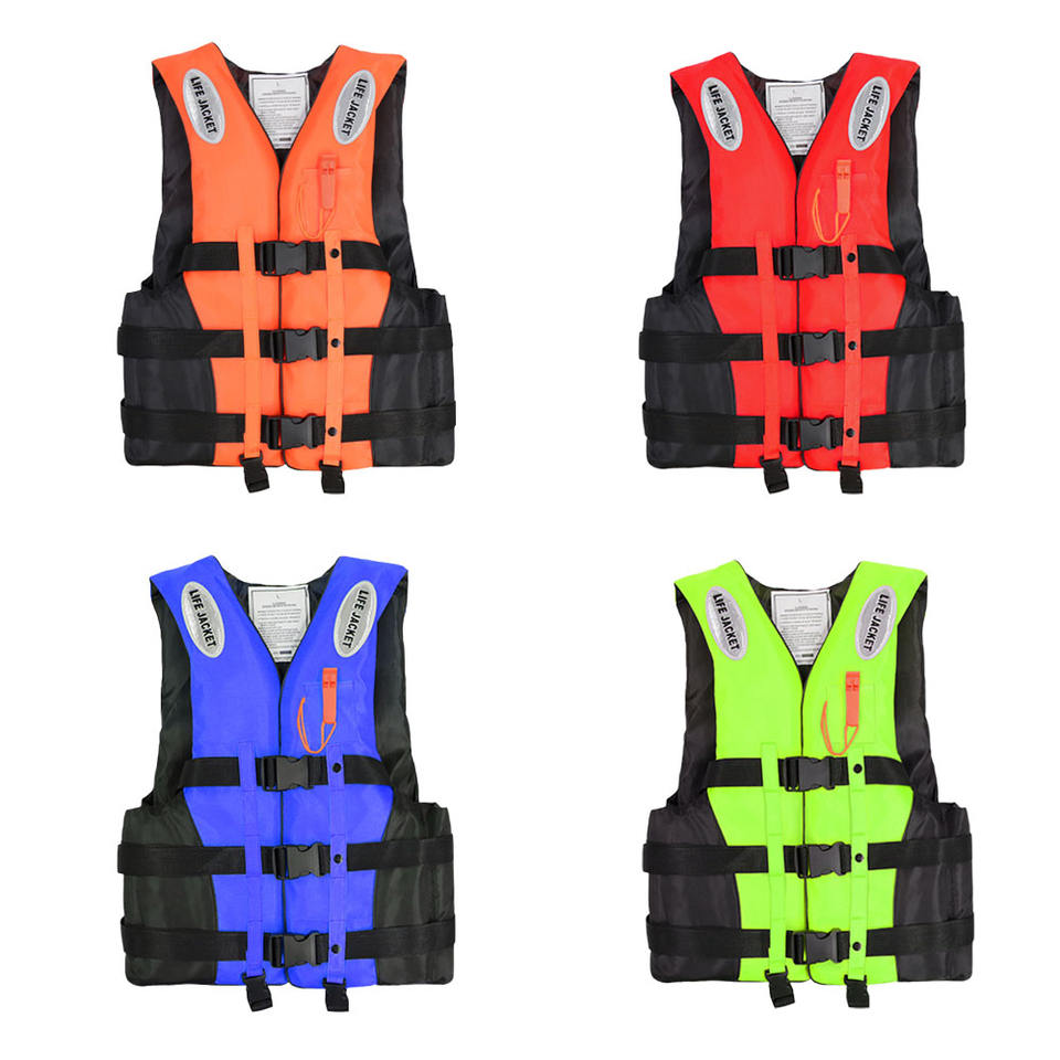Reflective Adult Life Jacket with Whistle | High Buoyancy Neoprene Safety Vest for Kayaking & Boating