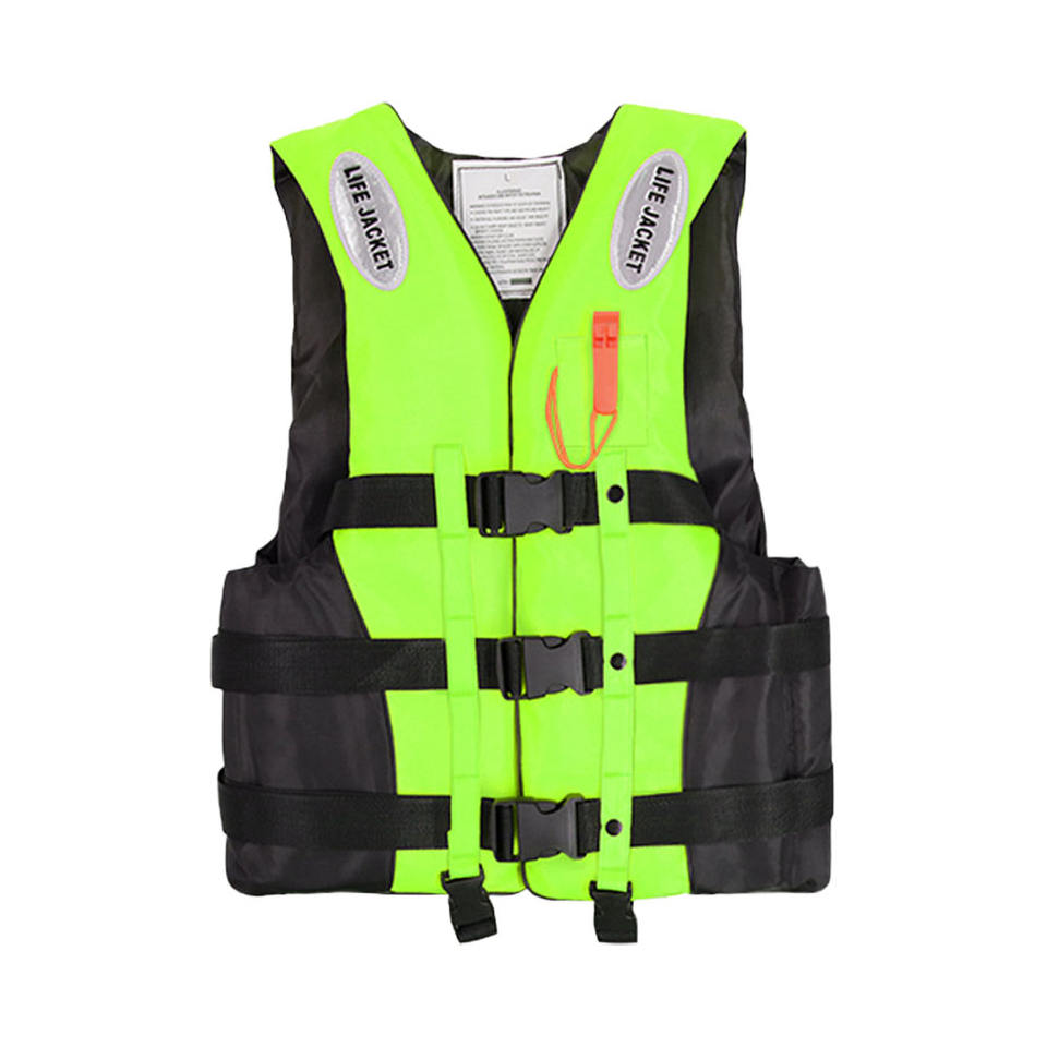 Reflective Adult Life Jacket with Whistle | High Buoyancy Neoprene Safety Vest for Kayaking & Boating