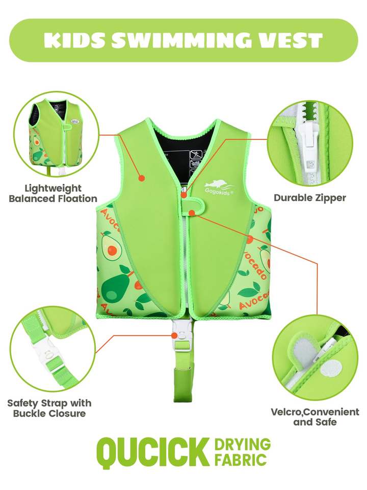 Premium Neoprene Kids Life Vest | Waterproof Baby Float Life Jacket for Swimming