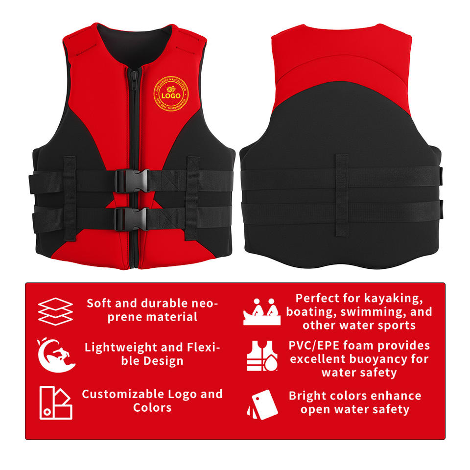 Neoprene Adult Life Jacket | Custom PFD Buoyancy Aid for Water Sports