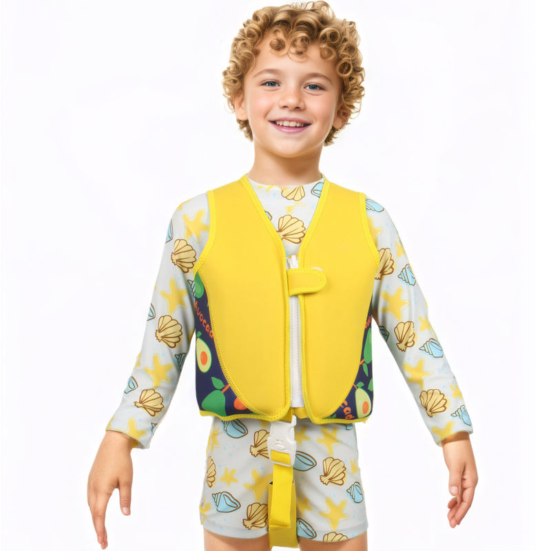 Cartoon Printed Neoprene Kids Life Vest | Eco-Friendly Buoyancy Swimwear