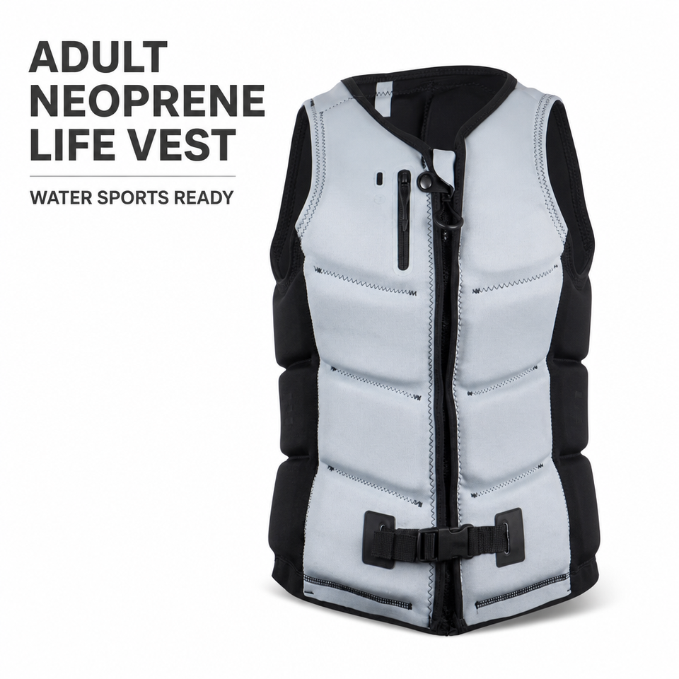 Premium Neoprene Adult Life Jacket | Custom Logo Swim Vest for Water Sports