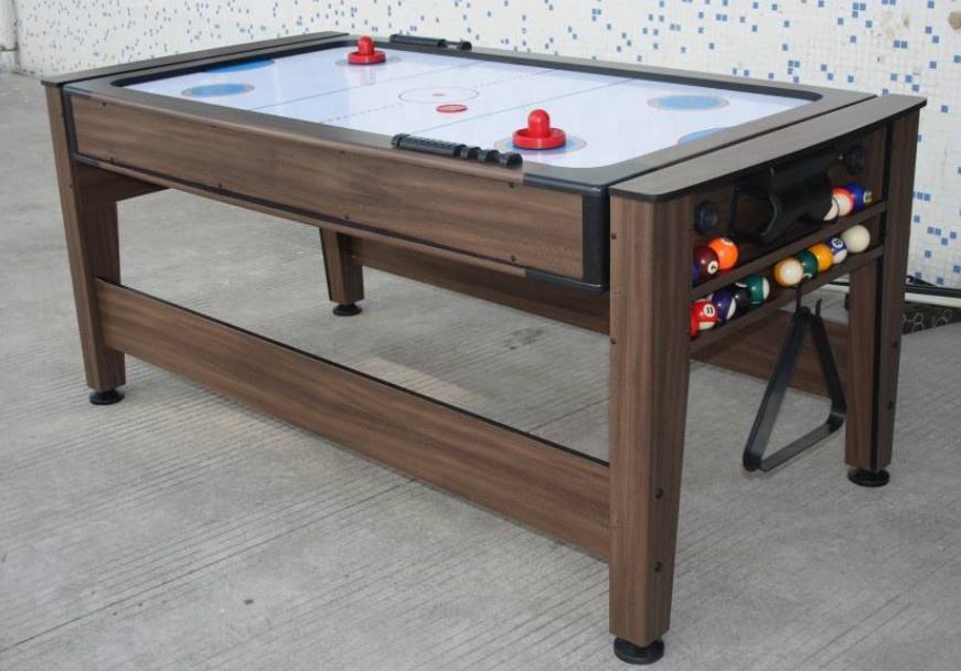 6ft 2-in-1 Air Hockey & Billiard Game Table | Wooden Indoor Multi-Game Table