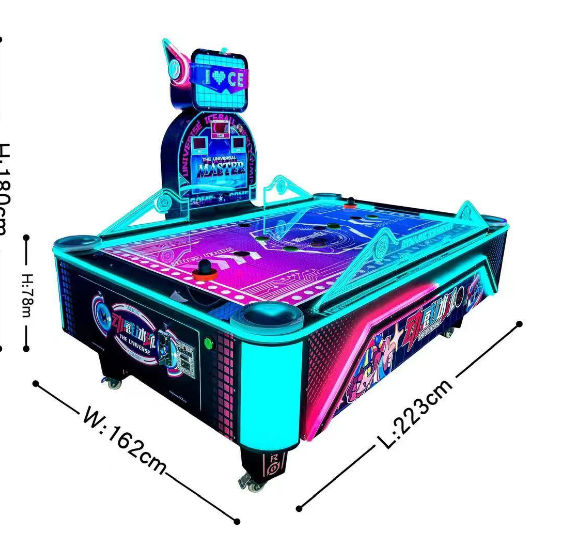 Coin-Operated Arcade Air Hockey Game Machine | Metal Construction | 1-Year Warranty
