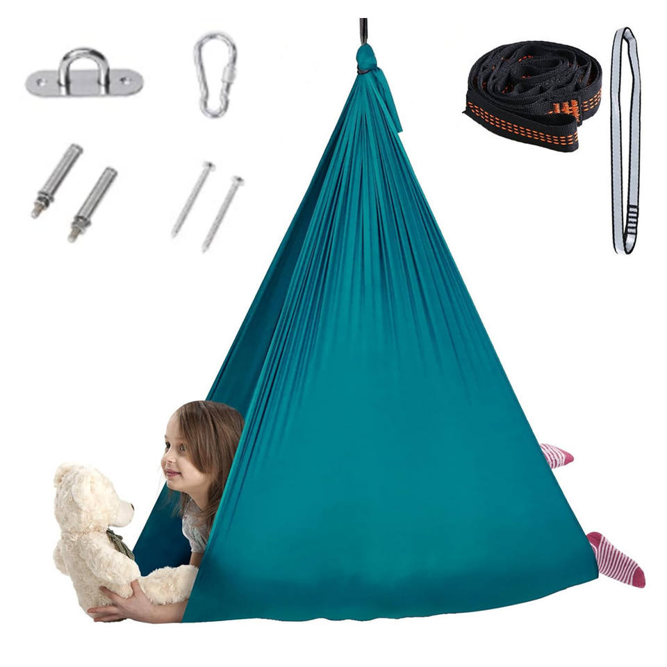 Indoor Therapy Polyester Aerial Yoga Hammock Swing for Kids with Autism 3