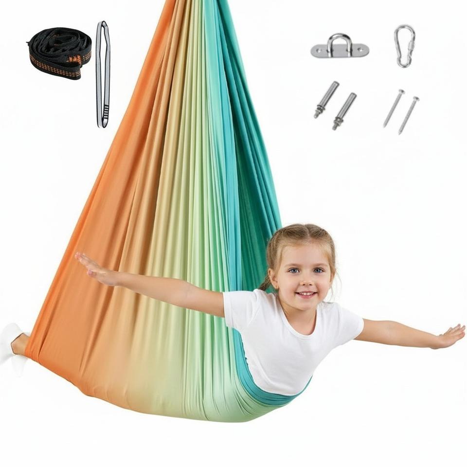 Sensory Swing for Kids – Indoor/Outdoor Aerial Yoga Hammock, Elastic Polyester, 280x150cm