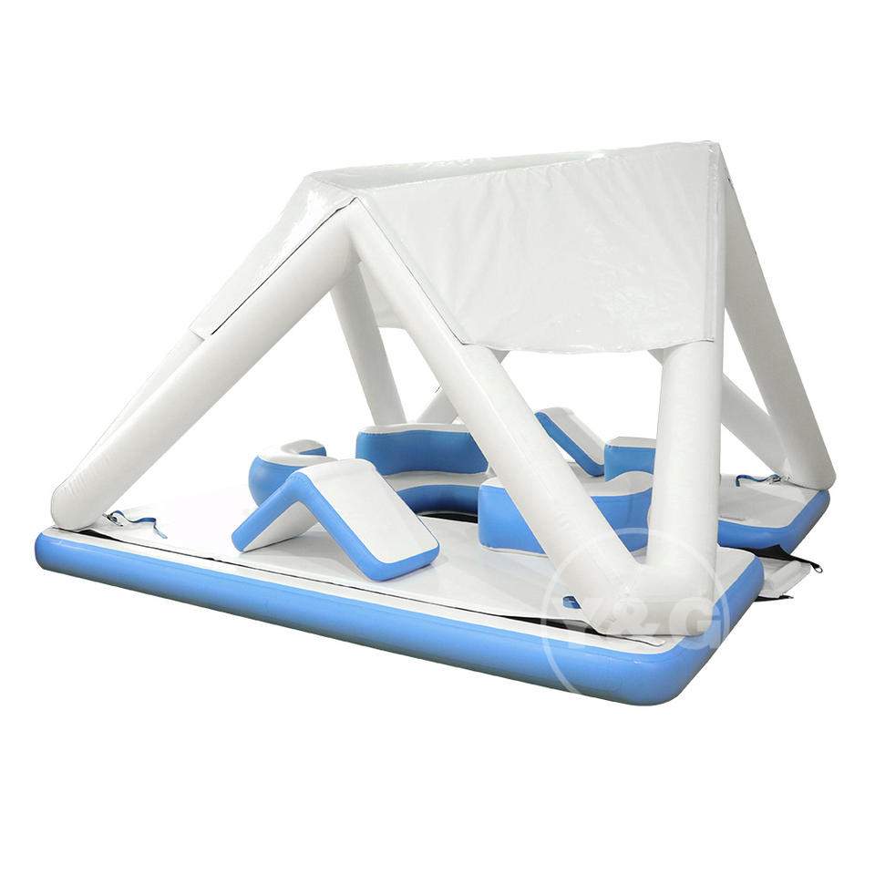 Y&G Inflatable Floating Island Platform Tent - Portable Water Play Equipment