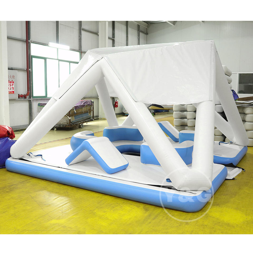 Y&G Inflatable Floating Island Platform Tent - Portable Water Play Equipment