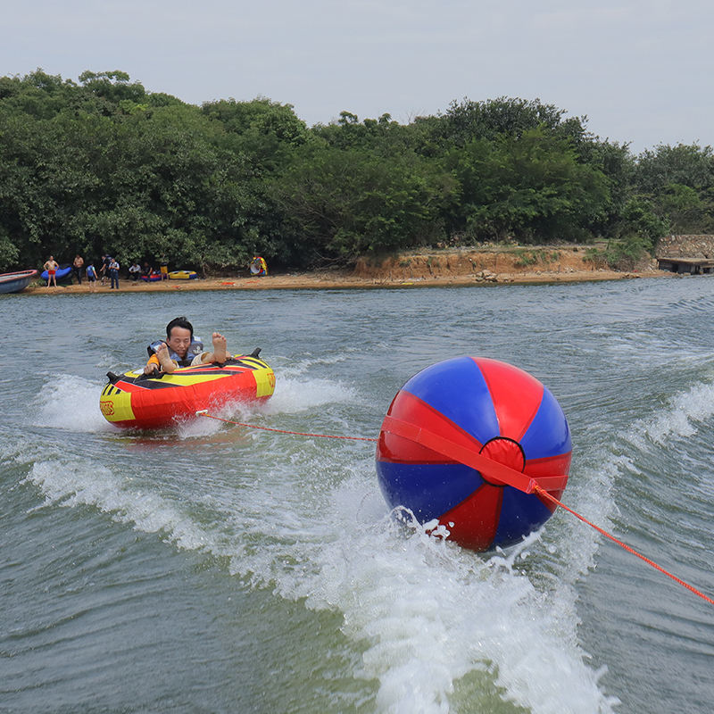 1-Person Inflatable Towable Tube – Heavy-Duty PVC & Nylon Water Raft