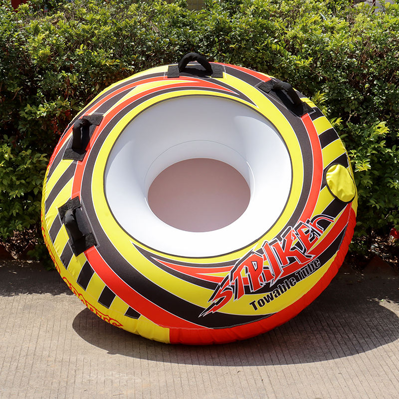1-Person Inflatable Towable Tube – Heavy-Duty PVC & Nylon Water Raft