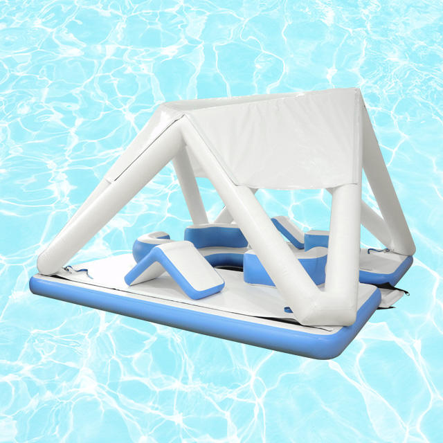 Y&G Inflatable Floating Island Platform Tent - Portable Water Play Equipment
