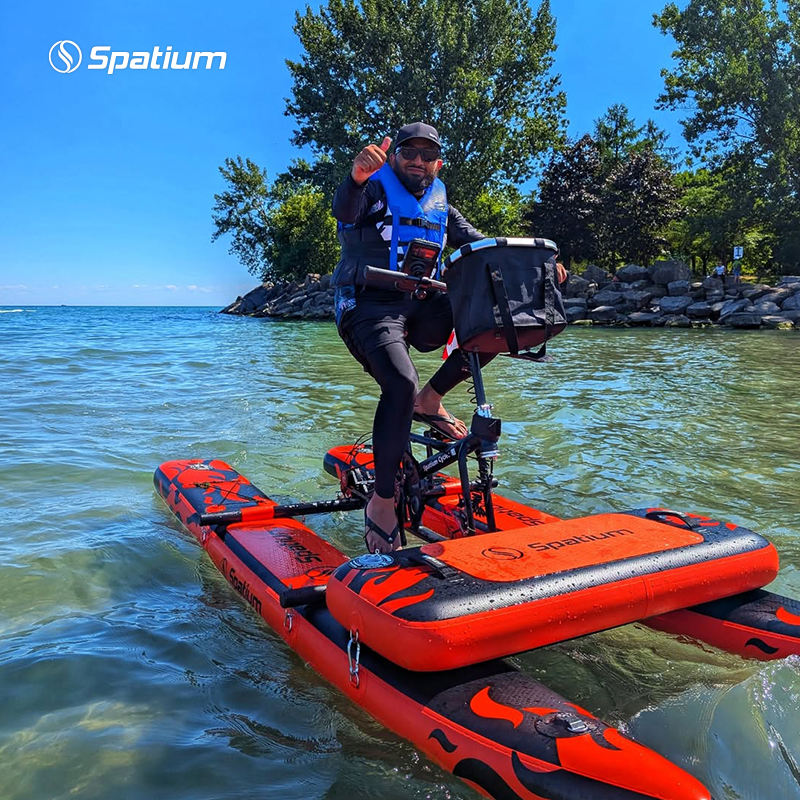 Spatium Foldable Inflatable Water Bike – Quick-Deflation PVC Sea Cycle