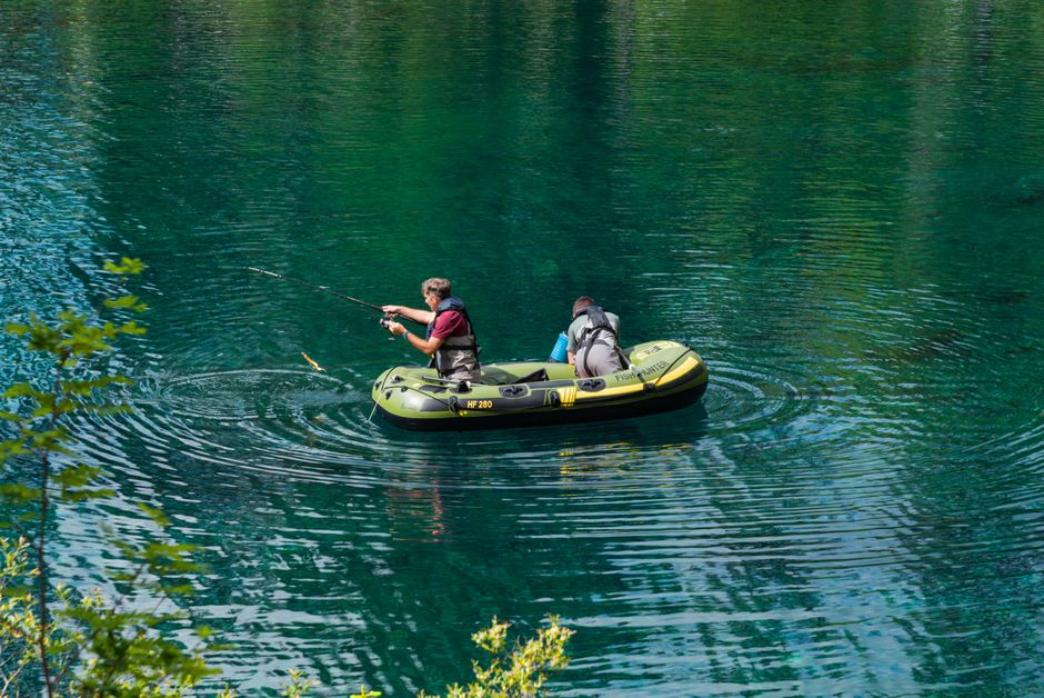 1. Intex Excursion 5 — Best Overall for Budget Lake Anglers