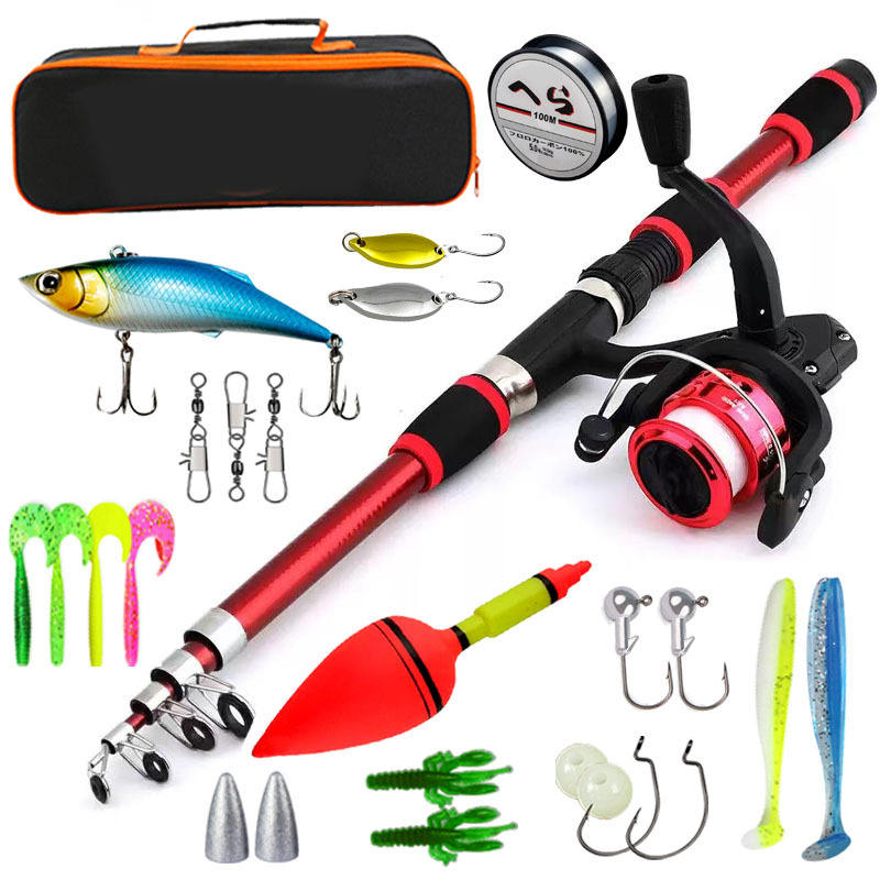 Ultralight Telescopic Spinning Rod Reel Combo 1.8m Portable Trout Fishing Kit