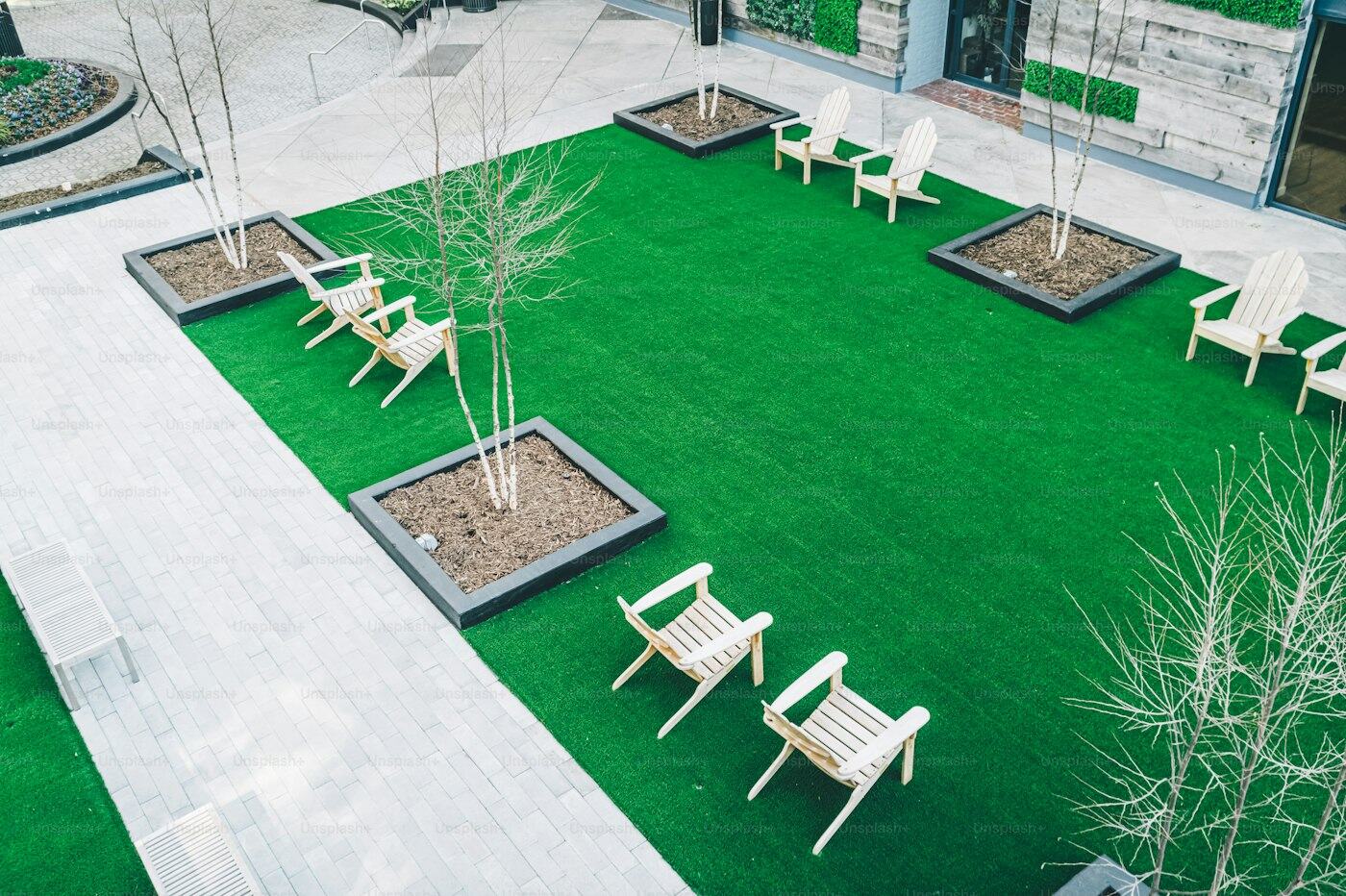 Landscape turf in a garden