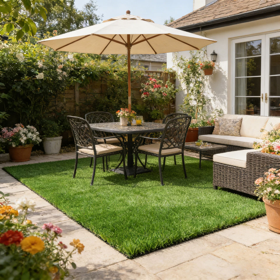 Fire Retardant Straight Pile Artificial Turf | UV Stabilized for Playgrounds & Parks