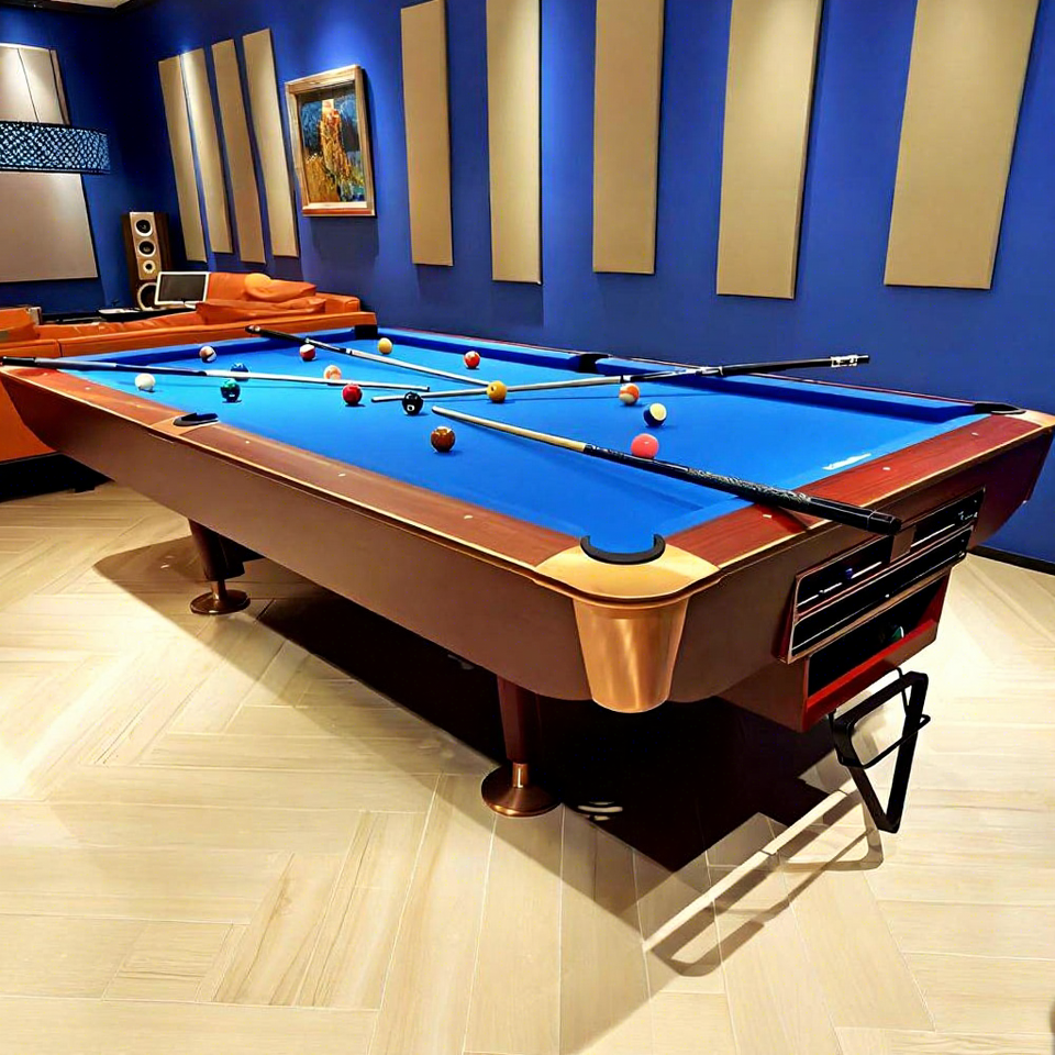 Luxury 9ft 8ft Custom Wood Slate Snooker Pool Table for Commercial Use