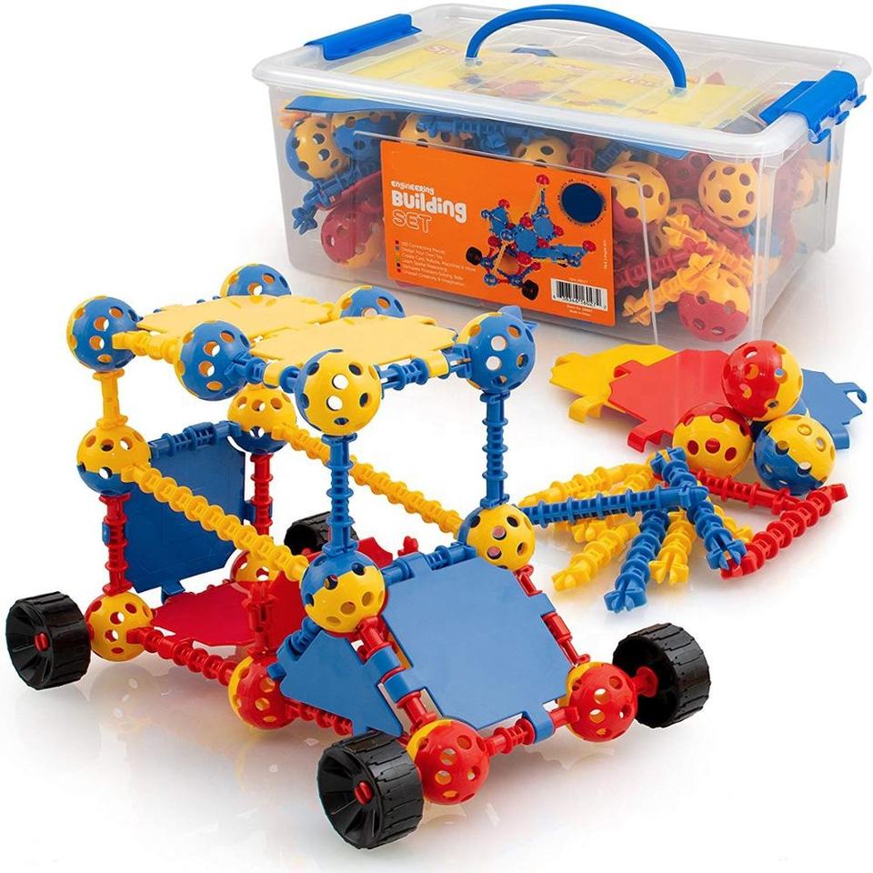 Space Building Educational Toy - DIY Plastic Construction Set for Kids 3+