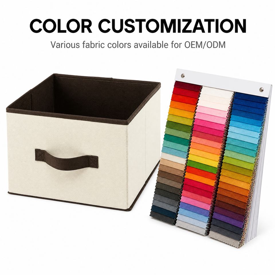 Durable 80g Non-Woven Cube Storage Drawer | 2.0mm Board | Collapsible Organizer
