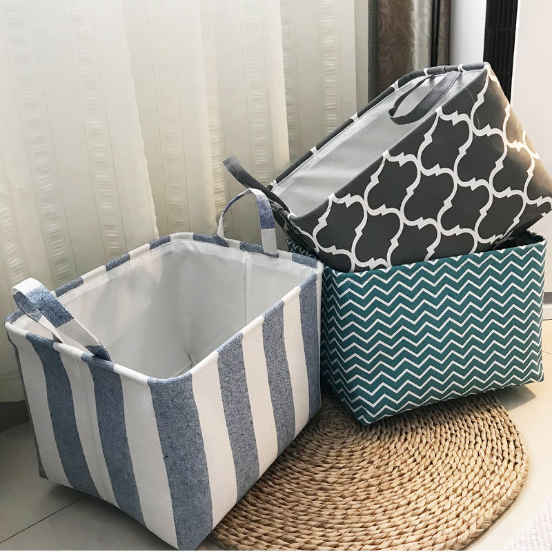 Thickened Fabric Foldable Storage Basket - Large Wardrobe Organizer
