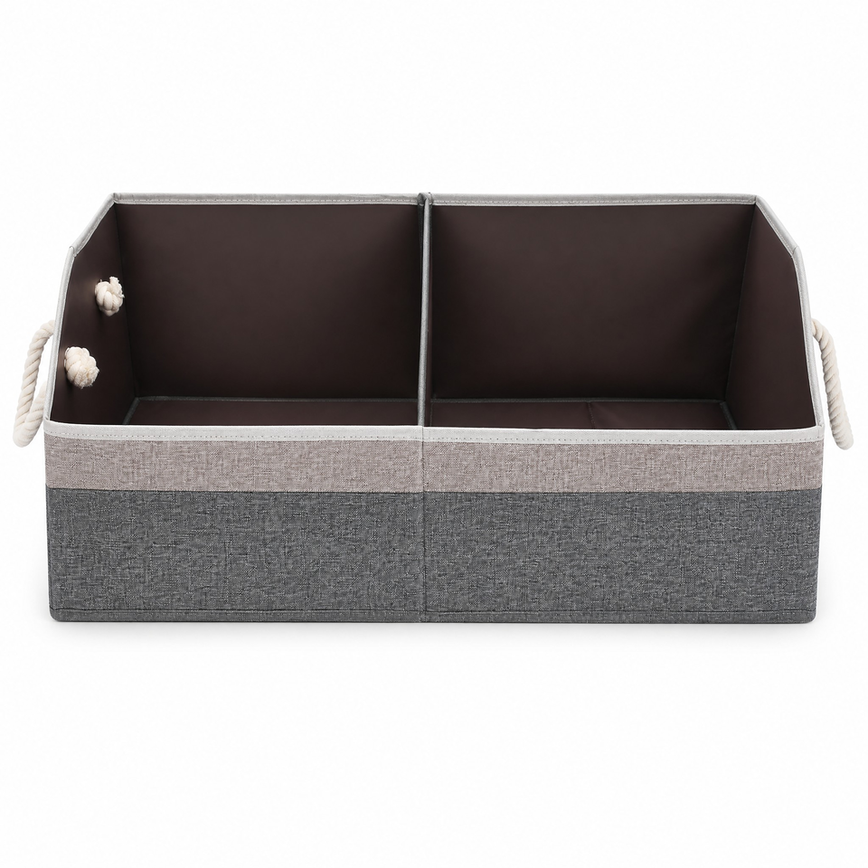 Collapsible Oxford Fabric Pet Storage Basket with Rope Handles | Wholesale Custom