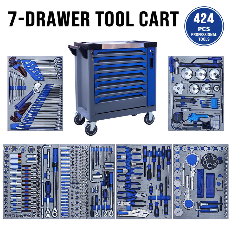 424-Piece Professional Hardware Tool Set for Auto Repair & Garage Workshops