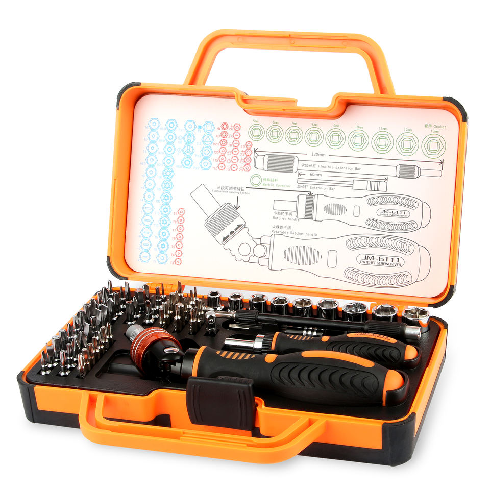 JAKEMY 69-in-1 Household Tool Set with CR-V Bits & Custom Logo Option