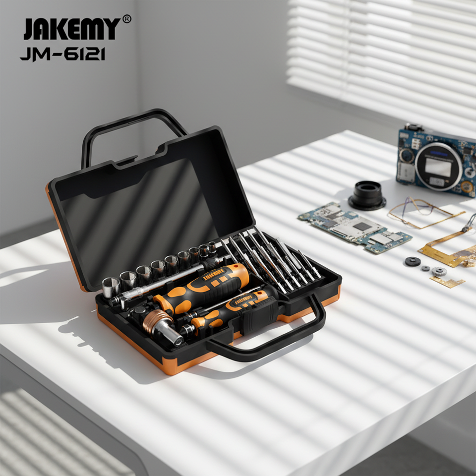 31-Piece Chrome Vanadium Steel Mini Repair Tool Kit with OEM Hard Case