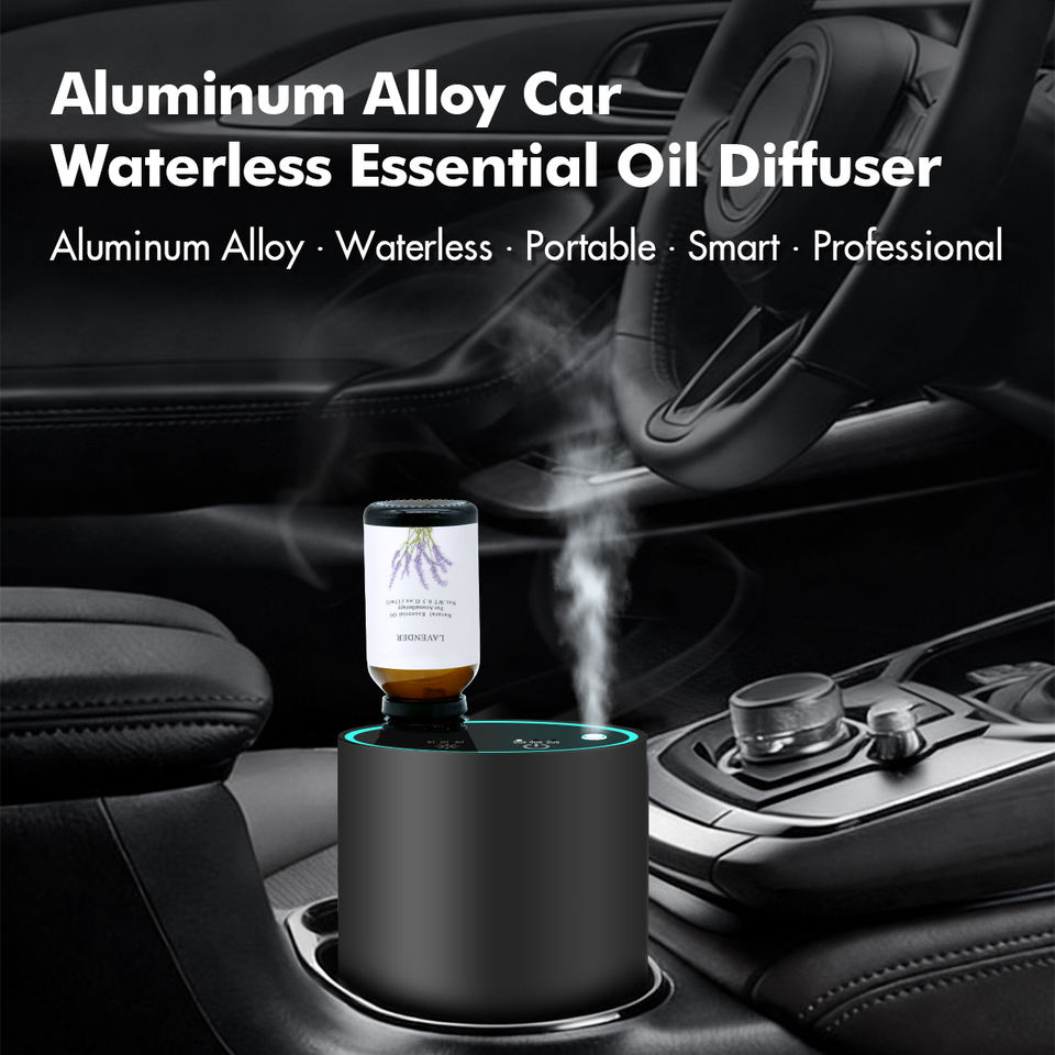 Type-C Rechargeable Mini Car Diffuser 20ml Waterless Aromatherapy Essential Oil Scent Machine