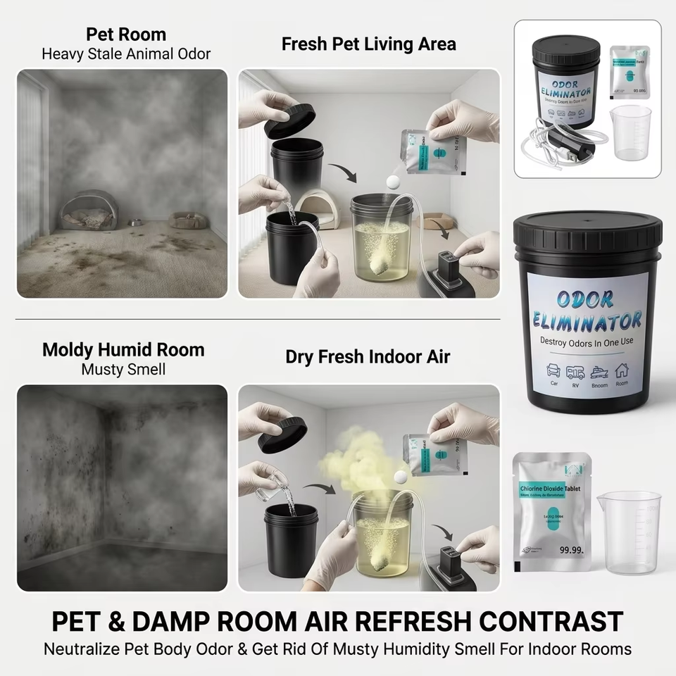 OEM Multi-Scene Odor Eliminator Kit | Car, Pet, Home, Office Deodorizer & Mold Removal