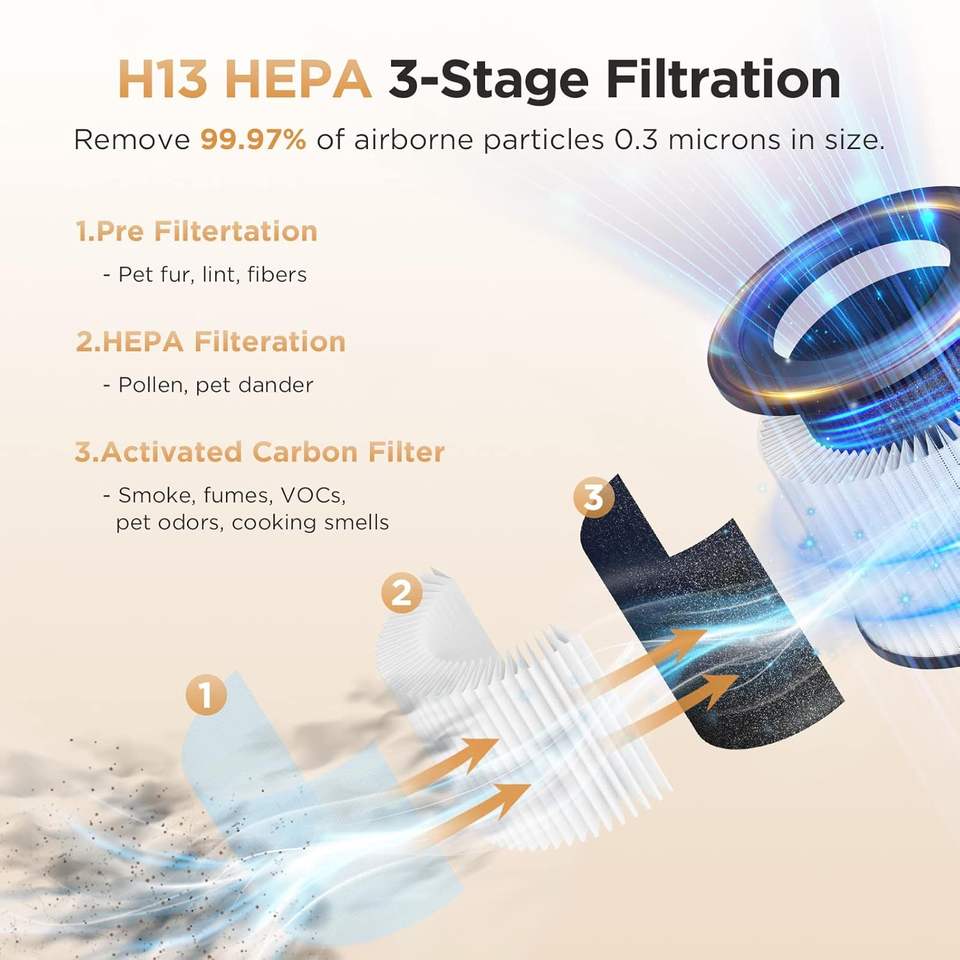 24-Year Air Purifier Manufacturer | CADR 100 Smart WiFi HEPA Purifier for Home