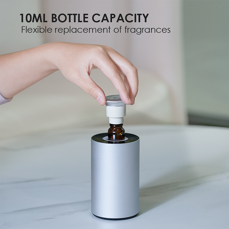 CNUS CAR ALU Portable Car Scent Diffuser, Mini USB Aroma Oil Diffuser Machine for Vehicle, Custom Logo Available