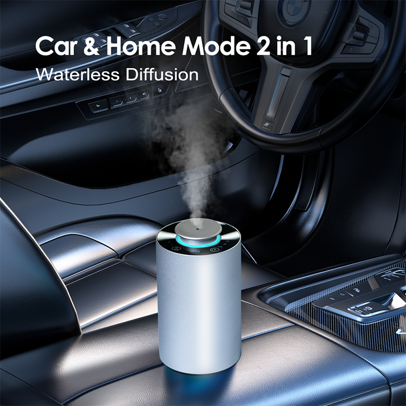 CNUS CAR ALU Wireless Rechargeable Essential Oil Diffuser - Portable for Car, Office, Home & Bedroom