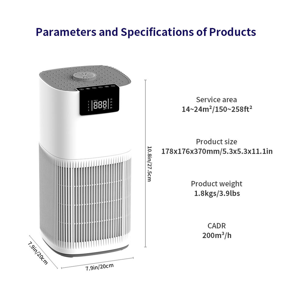 Smart Home Electric Air Purifier with H13 HEPA Filter | Plastic Focus Manufacturer for Household