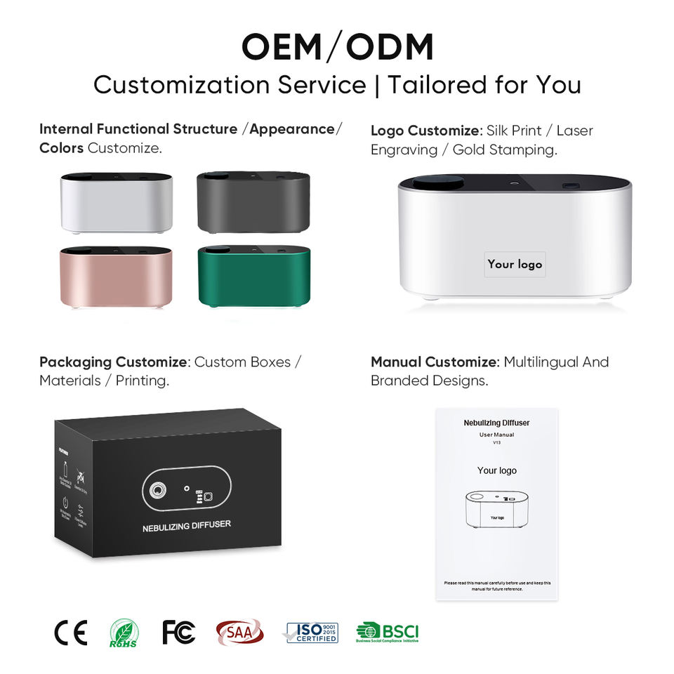 Rechargeable Waterless Aroma Diffuser | Pure Essential Oil, USB, OEM