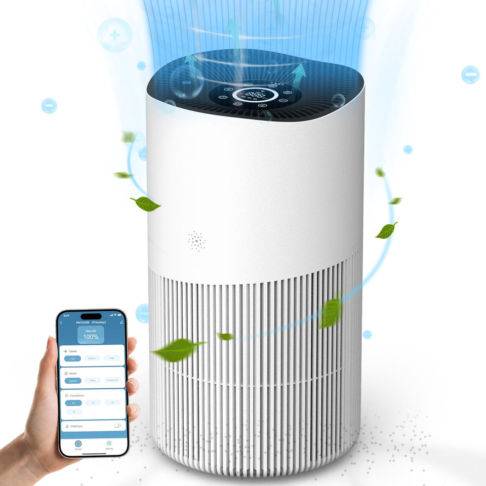 Smart HEPA Air Purifier for Large Rooms | 99.97% Filtration, Pet & Smoke