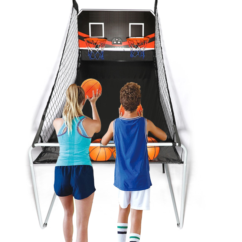 DKS-91107 Double Foldable Arcade Basketball Shooting Machine | 8 Game Modes | Coin Operated
