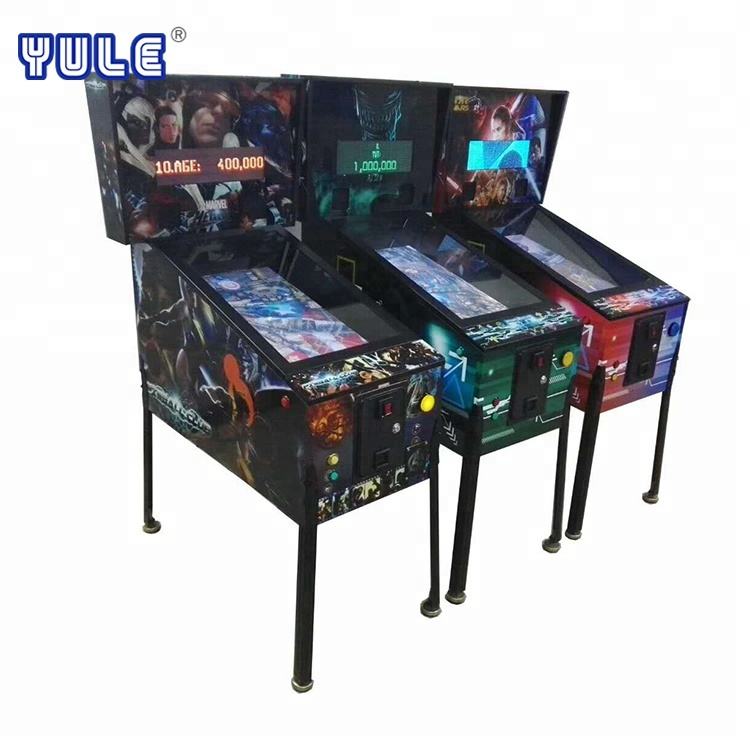 Coin-Operated 3D Virtual Pinball Arcade Machine with Dual Screens