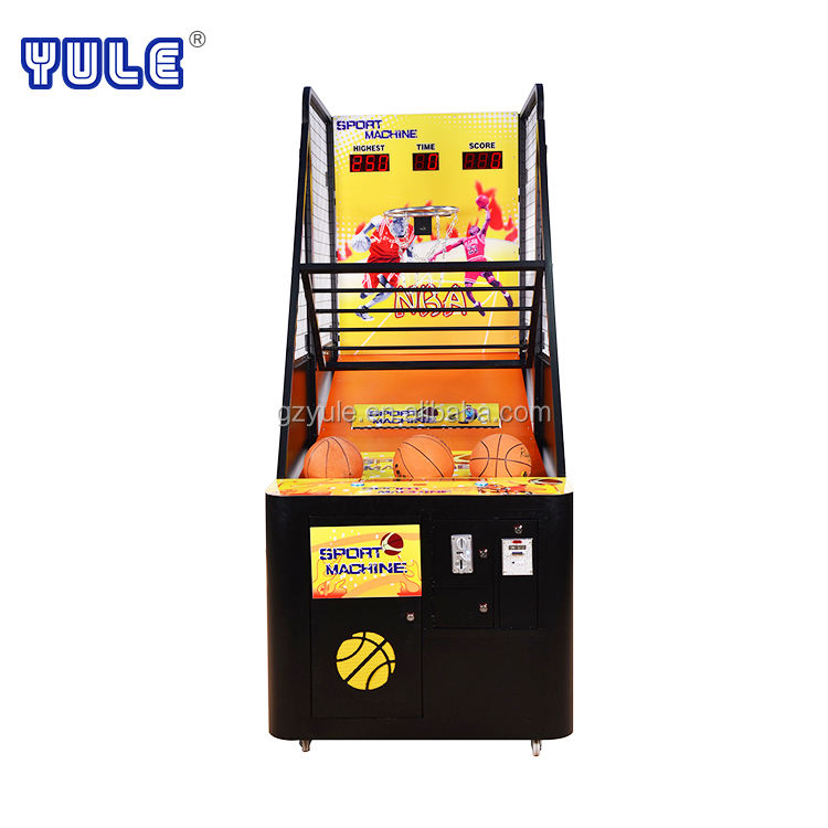 Coin-Operated Arcade Basketball Machine | Metal Frame Street Basketball Game
