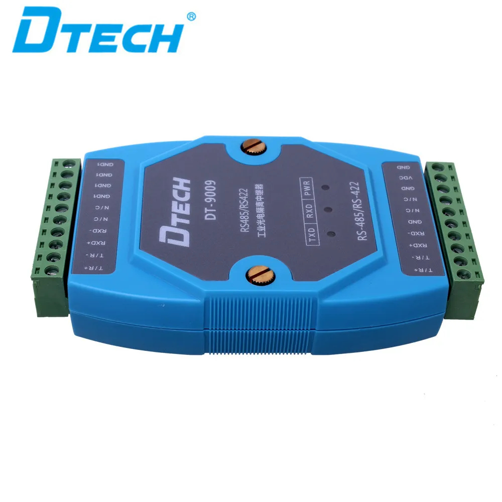 Industrial RS485/RS422 Photoelectric Isolation Repeater with 10-Pin Terminal Connectors