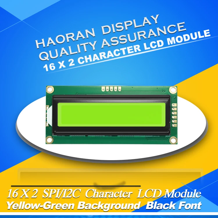 16x2 I2C/SPI Character LCD Display Module with LED Backlight
