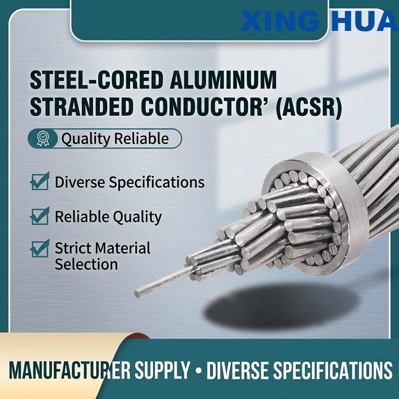 Hard Drawn ACSR Bare Overhead Power Transmission Conductor EN 50182 Standard