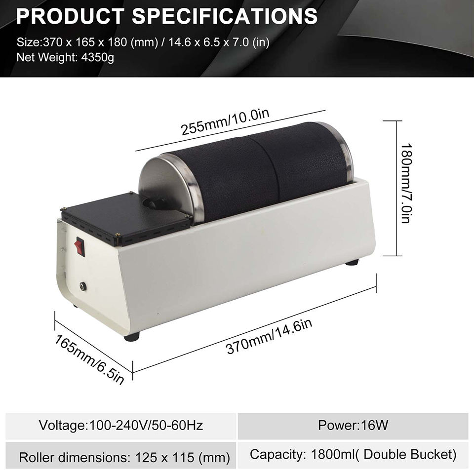DT-30 Mini Rotary Jewelry Tumbler | Single & Double Barrel Polishing Machine