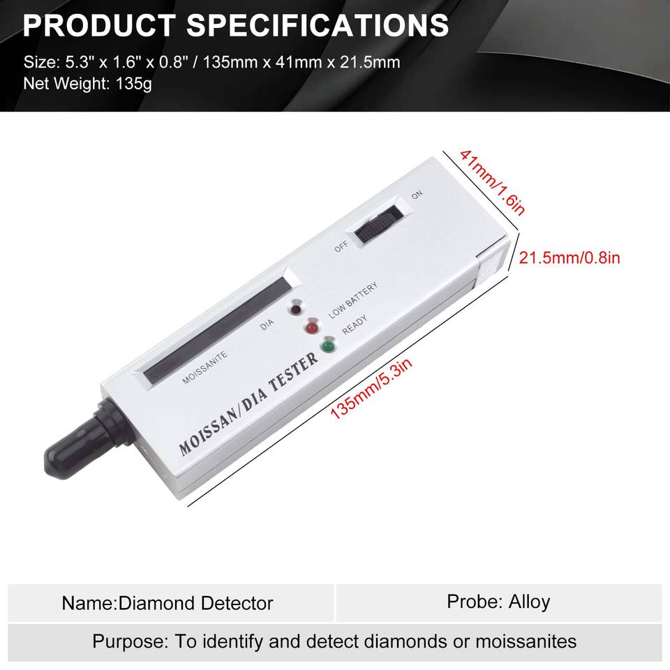 Professional Diamond Tester Pen - Portable Moissanite & Gemstone Detector