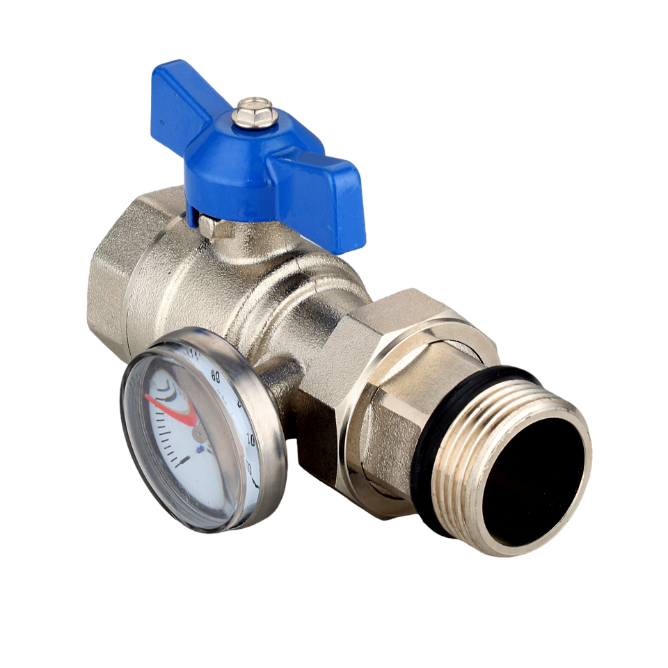 Forged Brass Ball Valve Male Thread Nickel Plated 1 Inch for Underfloor Heating