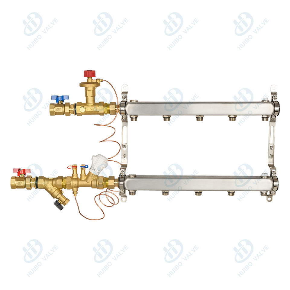 Stainless Steel Hydronic Manifold with Pre-Filtration & Differential Pressure Balance