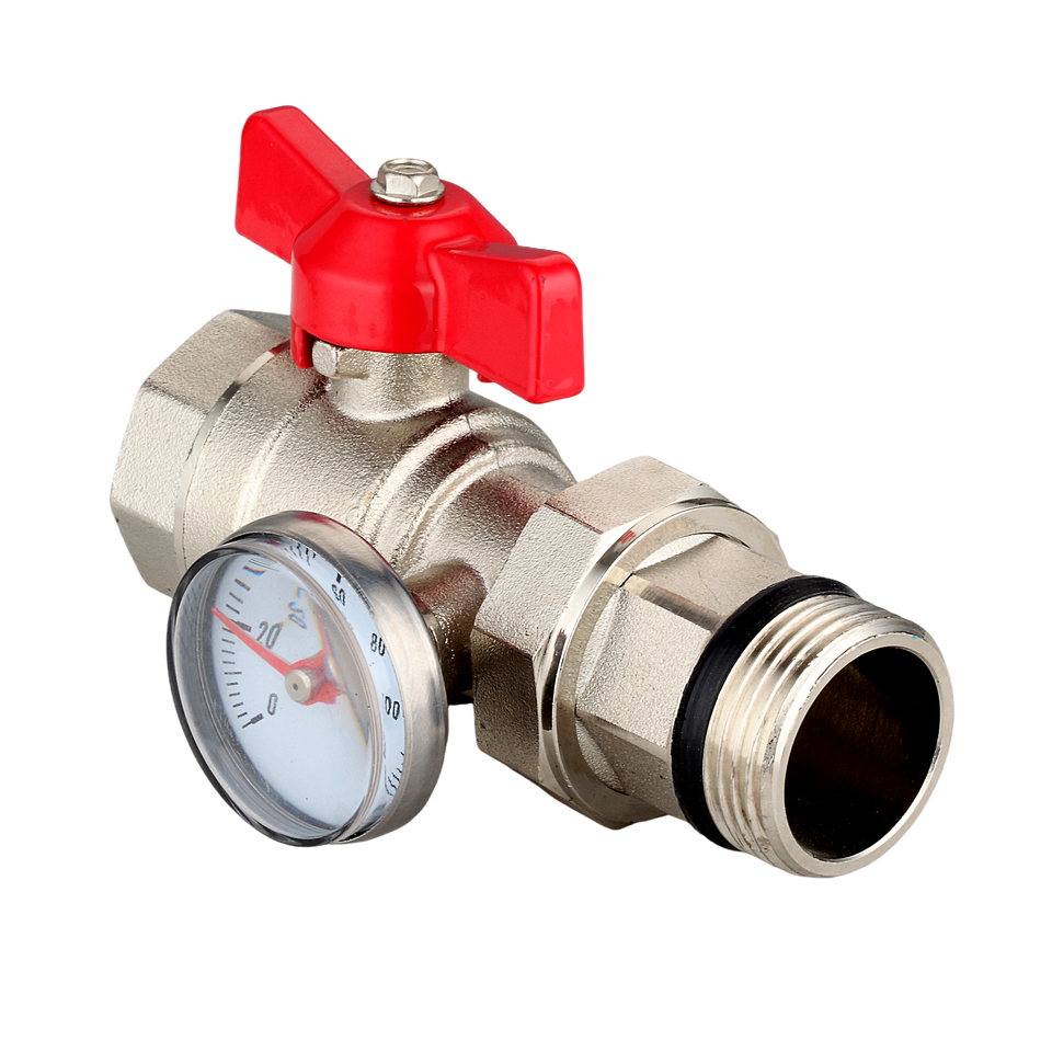 Forged Brass Ball Valve Male Thread Nickel Plated 1 Inch for Underfloor Heating