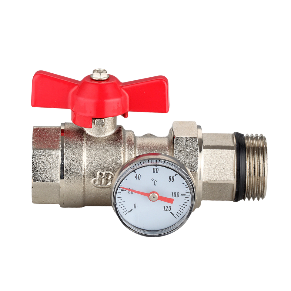 Forged Brass Ball Valve Male Thread Nickel Plated 1 Inch for Underfloor Heating